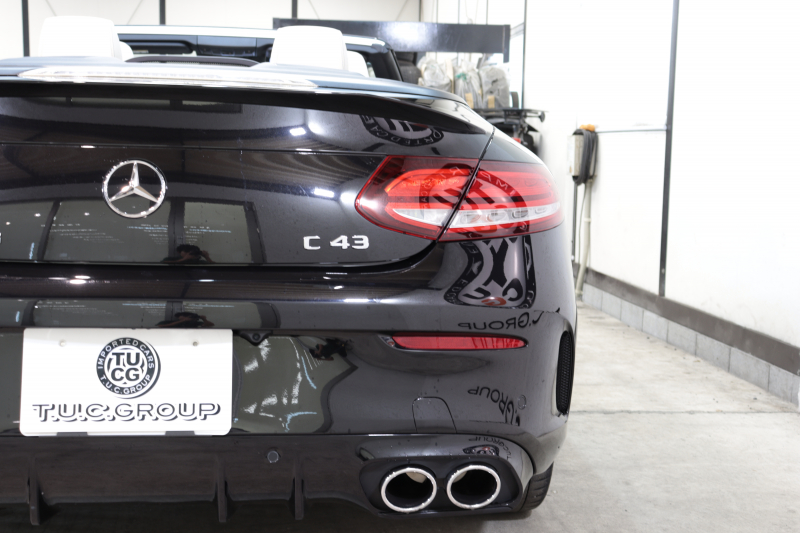AMG Cクラス C43 4MATIC ｶﾌﾞﾘｵﾚ ﾚｰﾀﾞｰｾｰﾌﾃｨPKG　後期 1ｵｰﾅｰ ｷｰﾚｽｺﾞｰ 白本革 ｴｱｽｶｰﾌ HUD HDDﾅﾋﾞTV ｽﾏﾎ連携 ﾌﾞﾙﾒｽﾀｰ Bｶﾒﾗ PTS LEDﾗｲﾄ AMG専用装備&ﾁｭｰﾆﾝｸﾞ ﾀﾞｲﾅﾐｯｸS 9AT　2年保証