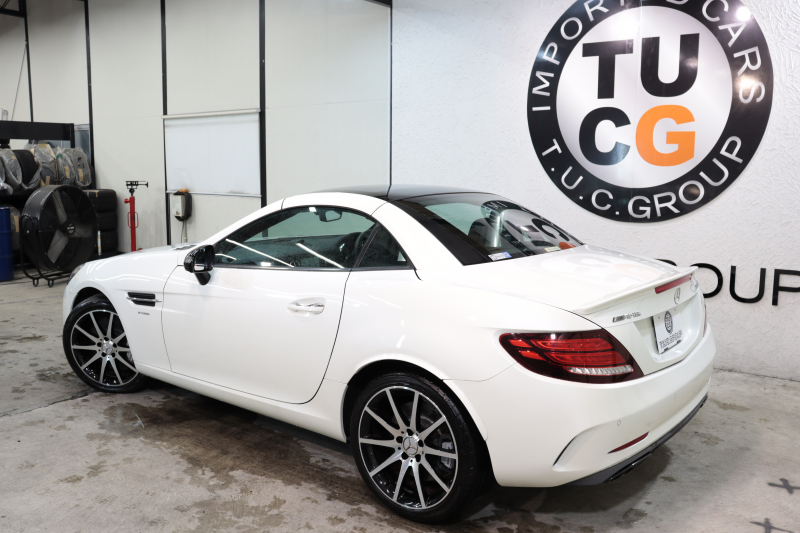 AMG SLC SLC43 AMGﾅｲﾄ&ﾚｰﾀﾞｰｾｰﾌﾃｨPKG　ｷｰﾚｽｺﾞｰ 黒本革 ｴｱｽｶｰﾌ ﾏｼﾞｯｸｽｶｲR HDDﾅﾋﾞTV ｽﾏﾎ連携 harman/kardon Bｶﾒﾗ PTS DSRC LEDﾗｲﾄ AMG専用装備&ﾁｭｰﾆﾝｸﾞ 9AT　2年保証