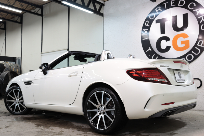 AMG SLC SLC43 AMGﾅｲﾄ&ﾚｰﾀﾞｰｾｰﾌﾃｨPKG　ｷｰﾚｽｺﾞｰ 黒本革 ｴｱｽｶｰﾌ ﾏｼﾞｯｸｽｶｲR HDDﾅﾋﾞTV ｽﾏﾎ連携 harman/kardon Bｶﾒﾗ PTS DSRC LEDﾗｲﾄ AMG専用装備&ﾁｭｰﾆﾝｸﾞ 9AT　2年保証