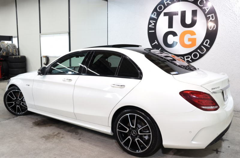 AMG Cクラス C43 4MATIC ｴｸｽｸﾙｰｼﾌﾞ&ﾚｰﾀﾞｰｾｰﾌﾃｨPKG　ｷｰﾚｽｺﾞｰ 黒本革 ﾊﾟﾉﾗﾏSR HDDﾅﾋﾞTV&ｷｬﾝｾﾗｰ BT音楽 ﾌﾞﾙﾒｽﾀｰ Bｶﾒﾗ PTS LEDﾗｲﾄ ﾊﾝｽﾞﾌﾘｰA AMG専用装備&ﾁｭｰﾆﾝｸﾞ 9AT　2年保証