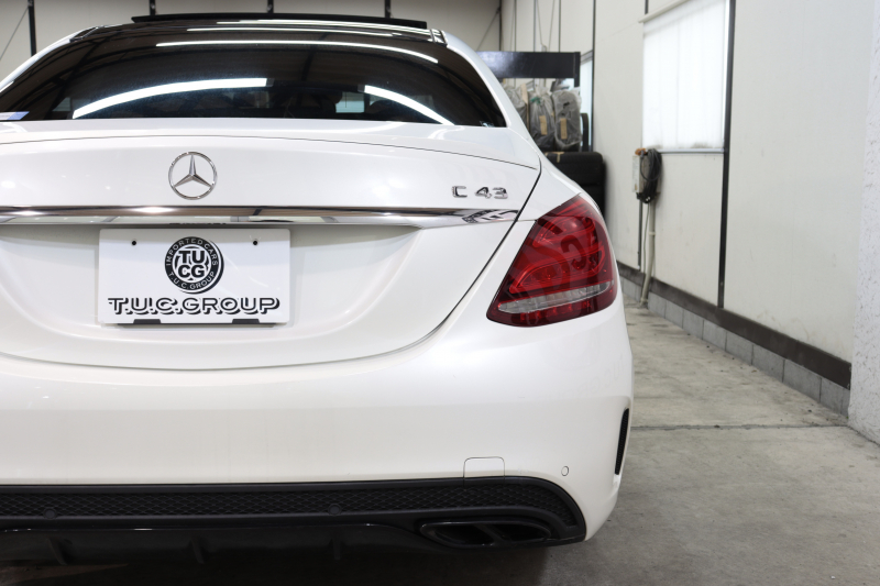 AMG Cクラス C43 4MATIC ｴｸｽｸﾙｰｼﾌﾞ&ﾚｰﾀﾞｰｾｰﾌﾃｨPKG　ｷｰﾚｽｺﾞｰ 黒本革 ﾊﾟﾉﾗﾏSR HDDﾅﾋﾞTV&ｷｬﾝｾﾗｰ BT音楽 ﾌﾞﾙﾒｽﾀｰ Bｶﾒﾗ PTS LEDﾗｲﾄ ﾊﾝｽﾞﾌﾘｰA AMG専用装備&ﾁｭｰﾆﾝｸﾞ 9AT　2年保証