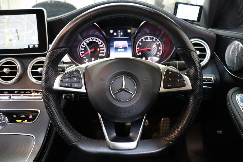 AMG Cクラス C43 4MATIC ｴｸｽｸﾙｰｼﾌﾞ&ﾚｰﾀﾞｰｾｰﾌﾃｨPKG　ｷｰﾚｽｺﾞｰ 黒本革 ﾊﾟﾉﾗﾏSR HDDﾅﾋﾞTV&ｷｬﾝｾﾗｰ BT音楽 ﾌﾞﾙﾒｽﾀｰ Bｶﾒﾗ PTS LEDﾗｲﾄ ﾊﾝｽﾞﾌﾘｰA AMG専用装備&ﾁｭｰﾆﾝｸﾞ 9AT　2年保証