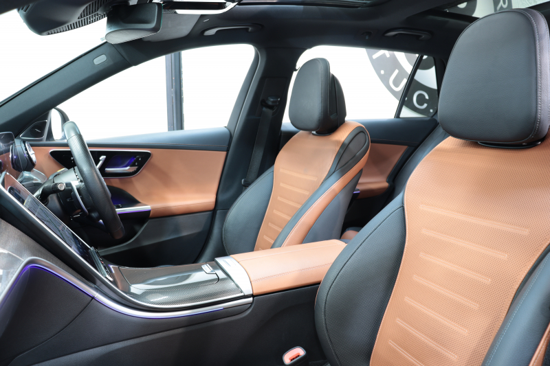 AMG Cクラス C43 ｽﾃｰｼｮﾝﾜｺﾞﾝ 4MATIC AMGﾅｲﾄ&ﾚｰﾀﾞｰｾｰﾌﾃｨPKG　BSG搭載 ｷｰﾚｽｺﾞｰ 茶/黒本革 ﾍﾞﾝﾁﾚｰﾀｰ ﾊﾟﾉﾗﾏSR ﾍｯﾄﾞｱｯﾌﾟD MBUXﾅﾋﾞTV ｽﾏﾎ連携 ﾌﾞﾙﾒｽﾀｰ 360ｶﾒﾗ PTS LEDﾗｲﾄ 自動ﾄﾗﾝｸ AMG専用装備&ﾁｭｰﾆﾝｸﾞ 9AT ﾘｱｱｸｽﾙｽﾃｱ　2年保証