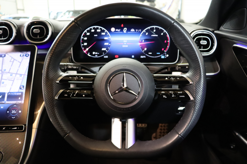 メルセデスベンツ Cクラス C220d ｽﾃｰｼｮﾝﾜｺﾞﾝ AVG AMGﾗｲﾝ ﾚｻﾞｰｴｸｽｸﾙｰｼﾌﾞ&ﾍﾞｰｼｯｸ&ﾚｰﾀﾞｰｾｰﾌﾃｨPKG　ISG搭載 ｷｰﾚｽｺﾞｰ 黒本革 ﾍｯﾄﾞｱｯﾌﾟD MBUXﾅﾋﾞTV&ARﾅﾋﾞ ｽﾏﾎ連携 360ｶﾒﾗ PTS LEDﾗｲﾄ ﾊﾝｽﾞﾌﾘｰA AMGｴｱﾛ&18AW 9AT 希少色ｾﾚﾅｲﾄｸﾞﾚｰ　2年保証