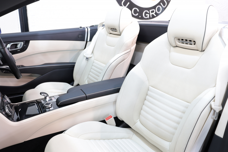 メルセデスベンツ SLクラス SL400 AMGｽﾀｲﾘﾝｸﾞ&ﾚｰﾀﾞｰｾｰﾌﾃｨPKG　後期 ｷｰﾚｽｺﾞｰ 白本革 ｴｱｽｶｰﾌ ｼｰﾄﾋｰﾀｰ ﾍﾞﾝﾁﾚｰﾀｰ ﾊﾟﾉﾗﾐｯｸﾊﾞﾘｵﾙｰﾌ HDDﾅﾋﾞTV ｽﾏﾎ連携 BT音楽 PTS DSRC LEDﾍｯﾄﾞﾗｲﾄ AMGｴｱﾛ&19AW ABCｻｽ 希少色ﾌﾞﾘﾘｱﾝﾄﾌﾞﾙｰ　2年保証