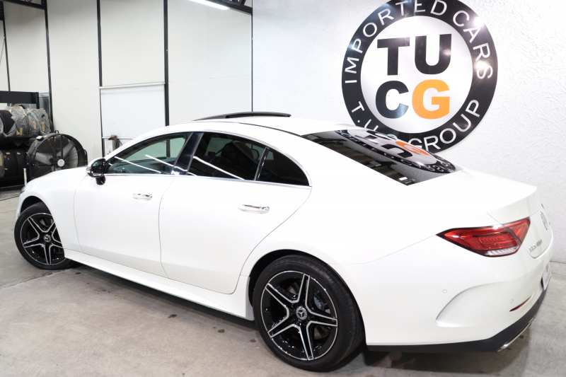 メルセデスベンツ CLS CLS450 4MATIC ｽﾎﾟｰﾂ ｴｸｽｸﾙｰｼﾌﾞ&ﾚｰﾀﾞｰｾｰﾌﾃｨPKG　ISG搭載 1ｵｰﾅｰ ｷｰﾚｽｺﾞｰ 茶本革 ﾍﾞﾝﾁﾚｰﾀｰ ｻﾝﾙｰﾌ ﾍｯﾄﾞｱｯﾌﾟD HDDﾅﾋﾞTV ｽﾏﾎ連携 ﾌﾞﾙﾒｽﾀｰ 360ｶﾒﾗ PTS LEDﾗｲﾄ 自動ﾄﾗﾝｸ ﾊﾝｽﾞﾌﾘｰA AMGｴｱﾛ&19AW ｴｱｻｽ 9AT　2年保証