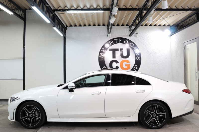 メルセデスベンツ CLS CLS450 4MATIC ｽﾎﾟｰﾂ ｴｸｽｸﾙｰｼﾌﾞ&ﾚｰﾀﾞｰｾｰﾌﾃｨPKG　ISG搭載 1ｵｰﾅｰ ｷｰﾚｽｺﾞｰ 茶本革 ﾍﾞﾝﾁﾚｰﾀｰ ｻﾝﾙｰﾌ ﾍｯﾄﾞｱｯﾌﾟD HDDﾅﾋﾞTV ｽﾏﾎ連携 ﾌﾞﾙﾒｽﾀｰ 360ｶﾒﾗ PTS LEDﾗｲﾄ 自動ﾄﾗﾝｸ ﾊﾝｽﾞﾌﾘｰA AMGｴｱﾛ&19AW ｴｱｻｽ 9AT　2年保証