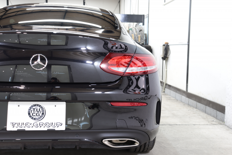 メルセデスベンツ Cクラス C180ｸｰﾍﾟ ｽﾎﾟｰﾂ ﾚｰﾀﾞｰｾｰﾌﾃｨPKG　ｷｰﾚｽｺﾞｰ 黒革 ｼｰﾄﾋｰﾀｰ HDDﾅﾋﾞTV BT音楽 Bｶﾒﾗ PTS DSRC LEDﾗｲﾄ AMGｴｱﾛ&18AW ﾀﾞｲﾅﾐｯｸS 9AT　2年保証
