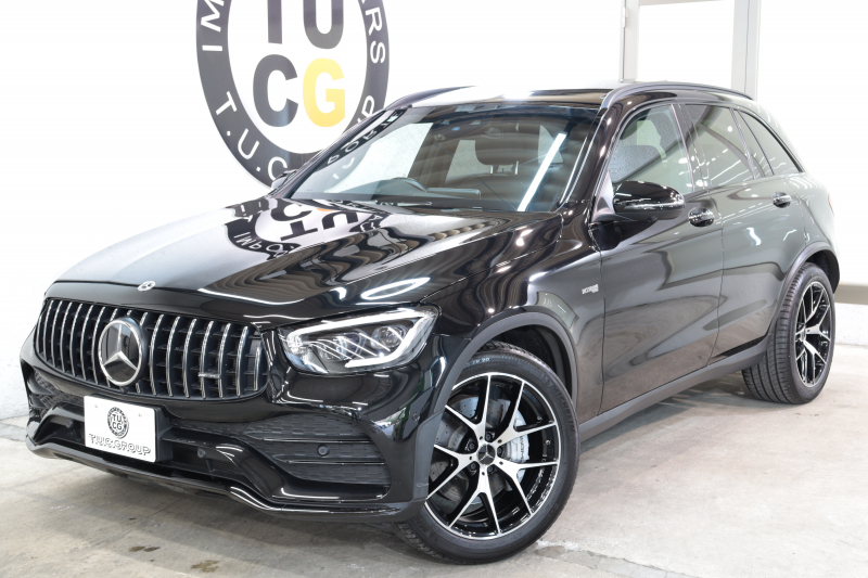 AMG GLC GLC43 4MATIC ﾚｻﾞｰｴｸｽｸﾙｰｼﾌﾞ&ﾚｰﾀﾞｰｾｰﾌﾃｨPKG　後期 ｷｰﾚｽｺﾞｰ 黒本革 ﾊﾟﾉﾗﾏSR HUD MBUXﾅﾋﾞTV BT音楽 360ｶﾒﾗ PTS LEDﾗｲﾄ 自動Rｹﾞｰﾄ AMG専用装備&ﾁｭｰﾆﾝｸﾞ 9AT　2年保証