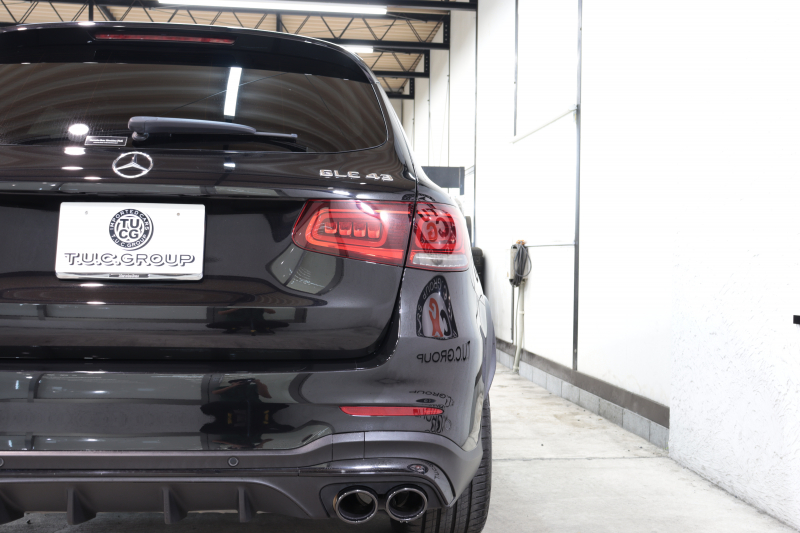 AMG GLC GLC43 4MATIC ﾚｻﾞｰｴｸｽｸﾙｰｼﾌﾞ&ﾚｰﾀﾞｰｾｰﾌﾃｨPKG　後期 ｷｰﾚｽｺﾞｰ 黒本革 ﾊﾟﾉﾗﾏSR HUD MBUXﾅﾋﾞTV BT音楽 360ｶﾒﾗ PTS LEDﾗｲﾄ 自動Rｹﾞｰﾄ AMG専用装備&ﾁｭｰﾆﾝｸﾞ 9AT　2年保証