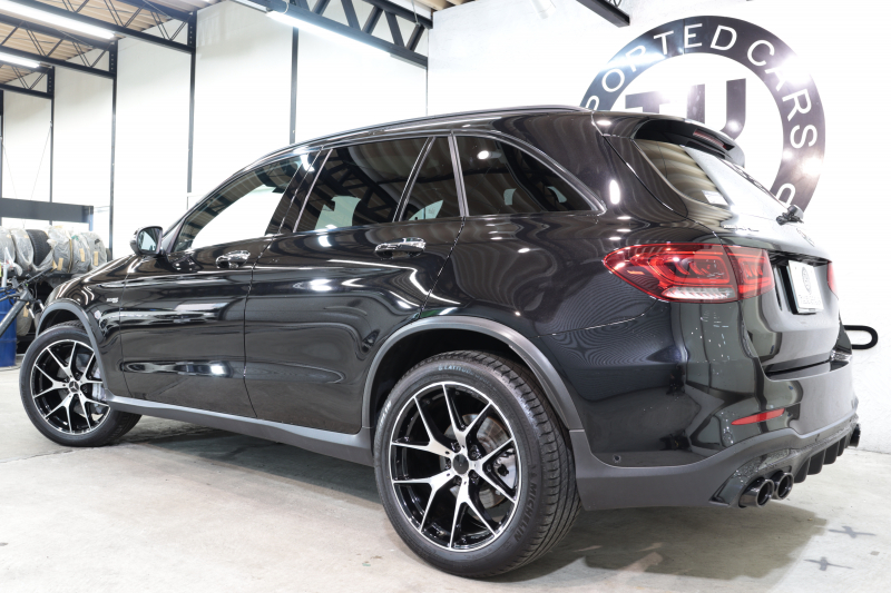 AMG GLC GLC43 4MATIC ﾚｻﾞｰｴｸｽｸﾙｰｼﾌﾞ&ﾚｰﾀﾞｰｾｰﾌﾃｨPKG　後期 ｷｰﾚｽｺﾞｰ 黒本革 ﾊﾟﾉﾗﾏSR HUD MBUXﾅﾋﾞTV BT音楽 360ｶﾒﾗ PTS LEDﾗｲﾄ 自動Rｹﾞｰﾄ AMG専用装備&ﾁｭｰﾆﾝｸﾞ 9AT　2年保証