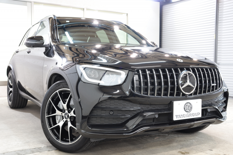 AMG GLC GLC43 4MATIC ﾚｻﾞｰｴｸｽｸﾙｰｼﾌﾞ&ﾚｰﾀﾞｰｾｰﾌﾃｨPKG　後期 ｷｰﾚｽｺﾞｰ 黒本革 ﾊﾟﾉﾗﾏSR HUD MBUXﾅﾋﾞTV BT音楽 360ｶﾒﾗ PTS LEDﾗｲﾄ 自動Rｹﾞｰﾄ AMG専用装備&ﾁｭｰﾆﾝｸﾞ 9AT　2年保証