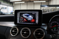 メルセデスベンツ Cクラス C180ｸｰﾍﾟ ｽﾎﾟｰﾂ ﾚｰﾀﾞｰｾｰﾌﾃｨPKG　ｷｰﾚｽｺﾞｰ 黒革 HDDﾅﾋﾞTV BT音楽 ﾊﾞｯｸｶﾒﾗ PTS LEDﾗｲﾄ AMGｴｱﾛ&18AW ﾀﾞｲﾅﾐｯｸS 9AT　2年保証