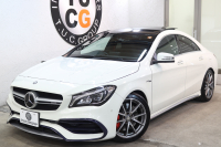 AMG CLAクラス CLA45 4MATIC ﾚｰﾀﾞｰｾｰﾌﾃｨPKG　後期 ｷｰﾚｽｺﾞｰ 黒本革 ﾊﾟﾉﾗﾏSR HDDﾅﾋﾞTV ｽﾏﾎ連携 ﾊﾞｯｸｶﾒﾗ PTS LEDﾍｯﾄﾞﾗｲﾄ AMGﾗｲﾄﾞｺﾝﾄﾛｰﾙｻｽ ﾀﾞｲﾅﾐｯｸｾﾚｸﾄ 7AT　2年保証