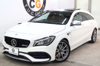 AMG CLAクラス CLA45 4MATIC ｼｭｰﾃｨﾝｸﾞﾌﾞﾚｰｸ ﾚｰﾀﾞｰｾｰﾌﾃｨPKG　後期 ｷｰﾚｽｺﾞｰ 黒本革 ﾊﾟﾉﾗﾏSR HDDﾅﾋﾞTV&ｷｬﾝｾﾗｰ ｽﾏﾎ連携 ﾊﾞｯｸｶﾒﾗ PTS LEDﾗｲﾄ 自動Rｹﾞｰﾄ ﾊﾝｽﾞﾌﾘｰA AMG専用装備&ﾁｭｰﾆﾝｸﾞ ﾊﾟﾅﾒﾘｶｰﾅｸﾞﾘﾙ 7AT　2年保証