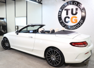 メルセデスベンツ Cクラス C180ｶﾌﾞﾘｵﾚ ｽﾎﾟｰﾂ ﾚｻﾞｰｴｸｽｸﾙｰｼﾌﾞ&ﾚｰﾀﾞｰｾｰﾌﾃｨPKG　後期最終 ｷｰﾚｽｺﾞｰ 白本革 ｴｱｽｶｰﾌ 青幌 ﾍｯﾄﾞｱｯﾌﾟD HDDﾅﾋﾞTV ｽﾏﾎ連携 ﾊﾞｯｸｶﾒﾗ PTS LEDﾗｲﾄ AMGｴｱﾛ&19AW ｴｱｻｽ 9AT　2年保証