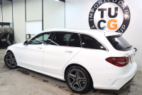 メルセデスベンツ Cクラス C220dｽﾃｰｼｮﾝﾜｺﾞﾝ AVG AMGﾗｲﾝ ﾚｰﾀﾞｰｾｰﾌﾃｨPKG　後期 MEｺﾈｸﾄ ｷｰﾚｽｺﾞｰ 黒革 HDDﾅﾋﾞTV ｽﾏﾎ連携 ﾊﾞｯｸｶﾒﾗ PTS LEDﾗｲﾄ 自動Rｹﾞｰﾄ AMGｴｱﾛ&18AW ｴｱｻｽ 9AT　2年保証