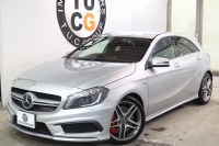 AMG Aクラス A45 4MATIC AMGｴｸｽｸﾙｰｼﾌﾞ&ﾚｰﾀﾞｰｾｰﾌﾃｨPKG　黒本革 ｼｰﾄﾋｰﾀｰ HDDﾅﾋﾞTV BT音楽 ﾊﾞｯｸｶﾒﾗ PTS ｷｾﾉﾝ AMG専用装備&ﾁｭｰﾆﾝｸﾞ 7AT　2年保証
