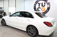 メルセデスベンツ Cクラス C200 4MATIC AVG AMGﾗｲﾝ ﾚｰﾀﾞｰｾｰﾌﾃｨPKG　BSG搭載 後期 ｷｰﾚｽｺﾞｰ 黒革 HDDﾅﾋﾞTV ｽﾏﾎ連携 ﾊﾞｯｸｶﾒﾗ PTS LEDﾗｲﾄ AMGｴｱﾛ&18AW ﾀﾞｲﾅﾐｯｸS ｴｱｻｽ 9AT　2年保証