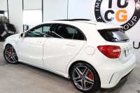 AMG Aクラス A45 4MATIC ﾚｰﾀﾞｰｾｰﾌﾃｨPKG　1ｵｰﾅｰ 黒本革 ﾊﾟﾉﾗﾏSR HDDﾅﾋﾞTV BT音楽 Bｶﾒﾗ PTS DSRC ｷｾﾉﾝﾗｲﾄ ﾚｯﾄﾞｼｰﾄﾍﾞﾙﾄ AMG専用装備&ﾁｭｰﾆﾝｸﾞ 7AT　2年保証