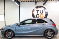 AMG Aクラス A45 4MATIC ﾚｰﾀﾞｰｾｰﾌﾃｨPKG　中期 ｷｰﾚｽｺﾞｰ 黒本革 ﾚｯﾄﾞｼｰﾄﾍﾞﾙﾄ ﾊﾟﾉﾗﾏSR HDDﾅﾋﾞTV&ｷｬﾝｾﾗｰ ﾊﾞｯｸｶﾒﾗ PTS ｷｾﾉﾝ AMG専用装備&ﾁｭｰﾆﾝｸﾞ 7AT 希少色ﾕﾆﾊﾞｰｽﾌﾞﾙｰ　2年保証