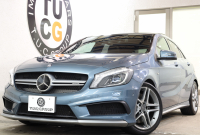 AMG Aクラス A45 4MATIC ﾚｰﾀﾞｰｾｰﾌﾃｨPKG　中期 ｷｰﾚｽｺﾞｰ 黒本革 ﾚｯﾄﾞｼｰﾄﾍﾞﾙﾄ ﾊﾟﾉﾗﾏSR HDDﾅﾋﾞTV&ｷｬﾝｾﾗｰ ﾊﾞｯｸｶﾒﾗ PTS ｷｾﾉﾝ AMG専用装備&ﾁｭｰﾆﾝｸﾞ 7AT 希少色ﾕﾆﾊﾞｰｽﾌﾞﾙｰ　2年保証