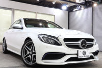 AMG Cクラス C63 ｴｸｽｸﾙｰｼﾌﾞ&ﾚｰﾀﾞｰｾｰﾌﾃｨPKG　ｷｰﾚｽｺﾞｰ 黒本革 ﾊﾟﾉﾗﾏSR ﾍｯﾄﾞｱｯﾌﾟD HDDﾅﾋﾞTV BT音楽 ﾌﾞﾙﾒｽﾀｰ ﾊﾞｯｸｶﾒﾗ PTS LEDﾗｲﾄ ﾊﾝｽﾞﾌﾘｰA AMG専用装備&ﾁｭｰﾆﾝｸﾞﾀﾞｲﾅﾐｯｸｾﾚｸﾄ　2年保証