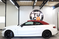 AMG Cクラス C43 4MATIC ｶﾌﾞﾘｵﾚ ﾚｰﾀﾞｰｾｰﾌﾃｨPKG　後期 赤本革 ｴｱｽｶｰﾌ ﾍｯﾄﾞｱｯﾌﾟD HDDﾅﾋﾞTV ｽﾏﾎ連携 ﾌﾞﾙﾒｽﾀｰ ﾊﾞｯｸｶﾒﾗ PTS LEDﾗｲﾄ AMG専用装備&ﾁｭｰﾆﾝｸﾞﾀﾞｲﾅﾐｯｸｾﾚｸﾄ ﾊﾟﾅﾒﾘｶｰﾅｸﾞﾘﾙ 赤幌 9AT　2年保証