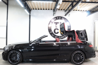 AMG Cクラス C43 4MATIC ｶﾌﾞﾘｵﾚ ﾚｰﾀﾞｰｾｰﾌﾃｨPKG　後期 赤本革 ｴｱｽｶｰﾌ ﾍｯﾄﾞｱｯﾌﾟD HDDﾅﾋﾞTV ｽﾏﾎ連携 ﾌﾞﾙﾒｽﾀｰ ﾊﾞｯｸｶﾒﾗ PTS LEDﾗｲﾄ AMG専用装備&ﾁｭｰﾆﾝｸﾞﾀﾞｲﾅﾐｯｸｾﾚｸﾄ ﾊﾟﾅﾒﾘｶｰﾅｸﾞﾘﾙ 赤幌 9AT　2年保証