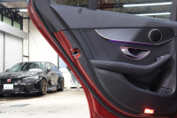 メルセデスベンツ Cクラス C200 ﾛｰﾚｳｽｴﾃﾞｨｼｮﾝ ｽﾎﾟｰﾂﾌﾟﾗｽ&ﾚｰﾀﾞｰｾｰﾌﾃｨPKG　特別仕様車 BSG搭載 後期 ｷｰﾚｽｺﾞｰ 黒革 ｼｰﾄﾋｰﾀｰ ﾍｯﾄﾞｱｯﾌﾟD HDDﾅﾋﾞTV ｽﾏﾎ連携 Bｶﾒﾗ PTS LEDﾗｲﾄ ﾊﾝｽﾞﾌﾘｰA AMGｴｱﾛ&18AW ｴｱｻｽ 9AT 希少色ﾋﾔｼﾝｽﾚｯﾄﾞ　2年保証